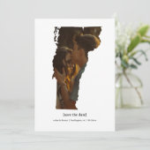 Editierbare Vermont Save the Date Fotokarte (Stehend Vorderseite)