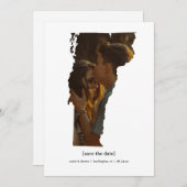 Editierbare Vermont Save the Date Fotokarte (Vorne/Hinten)