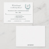 Editierbare Vintag Sage Green French Kranz UAWG Begleitkarte (Vorne/Hinten)