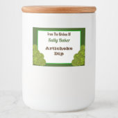 Editierbare Vintage Artichoke Recipe Aufkleber (Vorderseite)