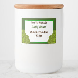 Editierbare Vintage Artichoke Recipe Aufkleber