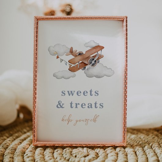 Editierbare Vintage Flugzeugnahrungskarte Einladung