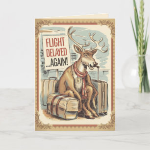 EDITIERBARE Vintage Lustige Weihnachtskarte Feiertagskarte