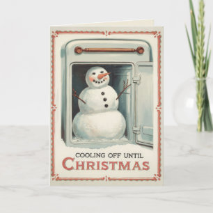 EDITIERBARE Vintage Lustige Weihnachtskarte Feiertagskarte
