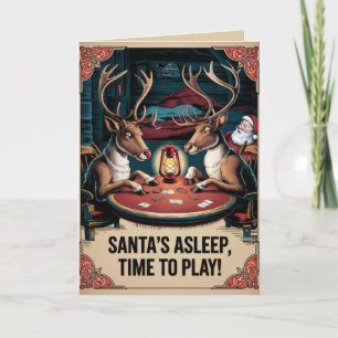 EDITIERBARE Vintage Lustige Weihnachtskarte Feiertagskarte