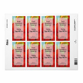 Editierbare Vintage Strawberry Crate Labels (Vorne)