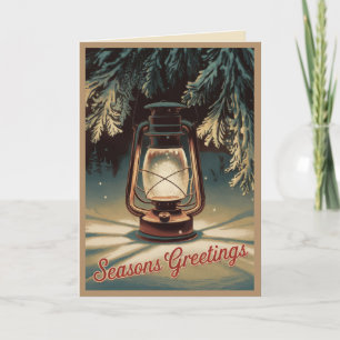 EDITIERBARE Vintage-Weihnachtskarte Feiertagskarte