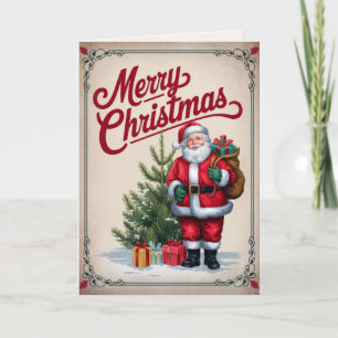 EDITIERBARE Vintage-Weihnachtskarte Feiertagskarte