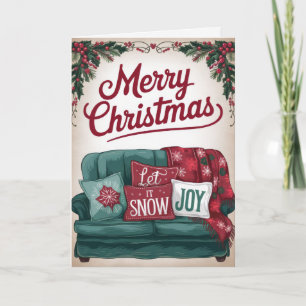 EDITIERBARE Vintage-Weihnachtskarte Feiertagskarte