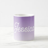 (Editierbare) violette Ombre-Farbe & Ihr Text Kaffeetasse (Mittel)