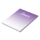 (Editierbare) violette Ombre-Farbe & Ihr Text Notizblock (Rotiert)