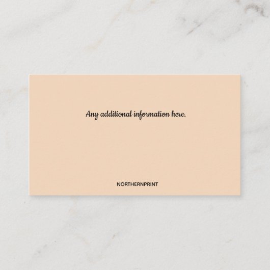 Editierbare Visitenkarte für den Vertrieb und die (Rückseite)