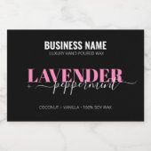 Editierbare Vorlage für ein luxuriöses Candle Labe Lebensmitteletikett (Einzelnes Label)