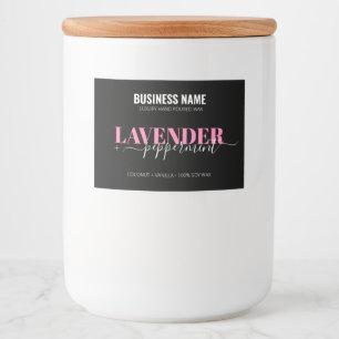 Editierbare Vorlage für ein luxuriöses Candle Labe Lebensmitteletikett