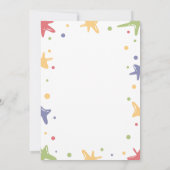 Editierbare Vorlage für farbige Slide-Party Einlad (Rückseite)