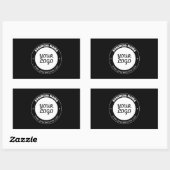 Editierbare Vorlage für Rundschreiben und hochgela Rechteckiger Aufkleber (Blatt)