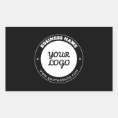 Editierbare Vorlage für Rundschreiben und hochgela Rechteckiger Aufkleber (Vorderseite)