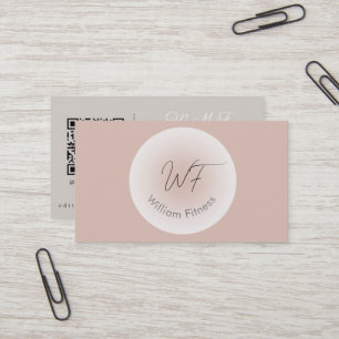 Editierbare Vorlage mit minimalistischer QR-Code-E Visitenkarte
