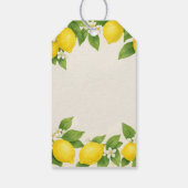 Editierbare Wasserfarben-Zitronen und -blüten Geschenkanhänger (Rückseite)