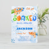 Editierbare Watergun-Einladungen Einladung (Stehend Vorderseite)