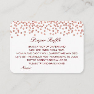 Editierbare Windeln-Raffle-Babydusche mit Druck Begleitkarte