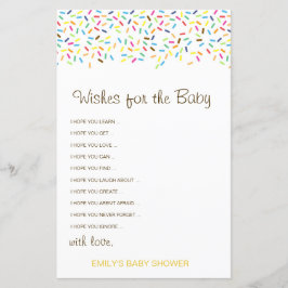 Editierbare Wünsche für Babykarte, Babydusche