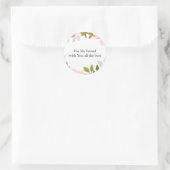 Editierbare Zitate mit dem Muster der Apfelfrucht Runder Aufkleber (Tasche)