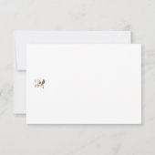 Editierbare Zitate mit weißer Blumenkunst Dankeskarte (Rückseite)