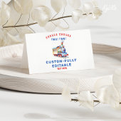 Editierbare Zugabenteuer Faltfood-Zelt-Karte Karte