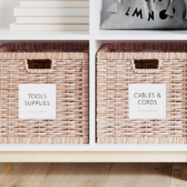 Editierbare Zuhause Essentials 3-Zoll-Label-Set Aufkleber