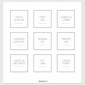 Editierbare Zuhause Essentials 3-Zoll-Label-Set Aufkleber (Blatt)