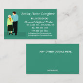 Editierbare Zuhause- und Pflege- und Pflegedienste Visitenkarte (Vorne/Hinten)