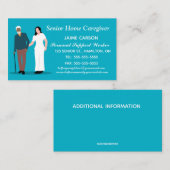 Editierbare Zuhause- und Pflegedienste Visitenkarte (Vorne/Hinten)