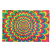 Editierbarer 70er Retro Hippie Psychedelic Pillow Kissenbezug (Rückseite-Links)