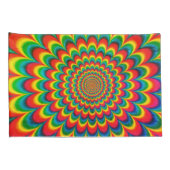Editierbarer 70er Retro Hippie Psychedelic Pillow Kissenbezug (Rückseite-Rechts)