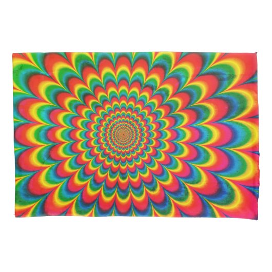 Editierbarer 70er Retro Hippie Psychedelic Pillow Kissenbezug (Vorderseite-Links)