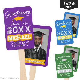 Editierbarer Abschluss Garden Flaggenname und Schu Fächer