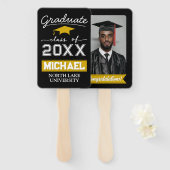 Editierbarer Abschluss Handfächer mit Name & Schul (Vorne und Hinten)