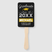 Editierbarer Abschluss Handfächer mit Name & Schul (Vorderseite)