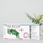 Editierbarer Boarding Save the Date (Stehend Vorderseite)