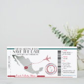 Editierbarer Boarding Save the Date (Stehend Vorderseite)