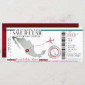 Editierbarer Boarding Save the Date (Vorne/Hinten)