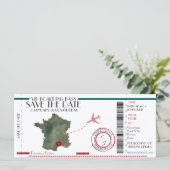 Editierbarer Boarding Save the Date (Stehend Vorderseite)