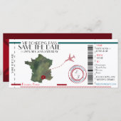 Editierbarer Boarding Save the Date (Vorne/Hinten)