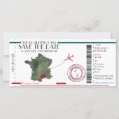 Editierbarer Boarding Save the Date (Vorderseite)