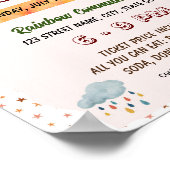 Editierbarer bohischer Regenbogen zurück zum Flyer Poster (Ecke)