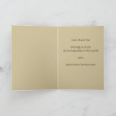 Editierbarer botanischer Nasturtium-Gruß Karte (Innenseite)