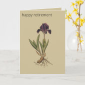 Editierbarer botanischer Zwerg Iris Gruß Karte (Gelbe Blume)