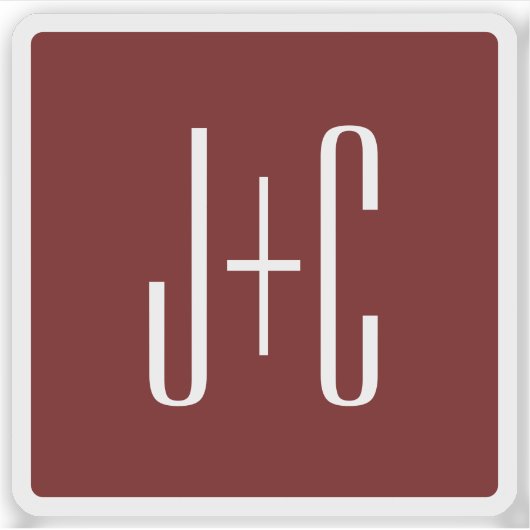 Editierbarer Burgundy Red Background & Transparent Aufkleber (Vorderseite)