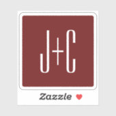 Editierbarer Burgundy Red Background & Transparent Aufkleber (Blatt)